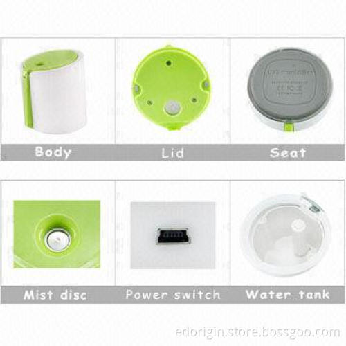 Desktop Air Ultrasonic Humidifier, Portable and Mini, Used for Desks, with LED Light, 60mL